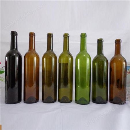 玻璃瓶厂批发定制500ml墨绿色红酒瓶 啤酒瓶自酿葡萄酒瓶