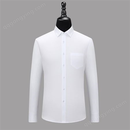 职业商务男装 短袖纯色白衬衣 免烫衬衫棉 厂家定制