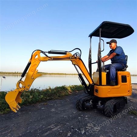 R309小型挖掘机农用种植，农村改造挖沟开渠的好帮手