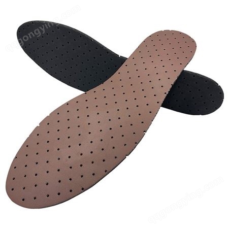 仿皮革pu皮鞋垫透气eva鞋材加工 insoles冲孔平面可裁剪 来样定制