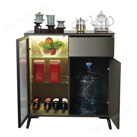 美菱 家用木艺茶吧机全自动茶炉立式饮水机分类储物柜多段控温 MY-MC18-1 台