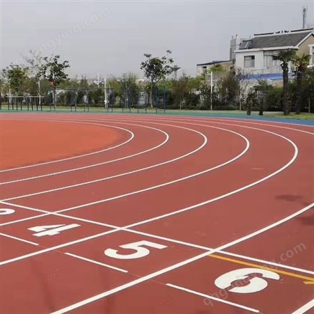 雅酷EPDM塑胶跑道操场运动场地幼儿园透气跑道
