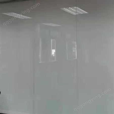 鼎峰博晟白板玻璃 2.75米高超白钢化玻璃企业背景墙F006