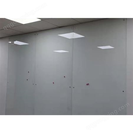 鼎峰博晟白板玻璃 2.75米高超白钢化玻璃企业背景墙F006