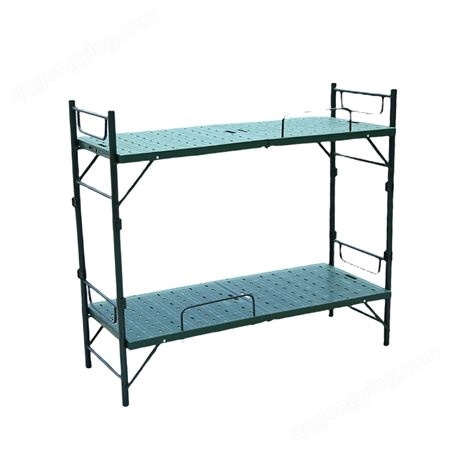 可折叠便携式行军床 两折钢塑床组合上下床 双层野外折叠床