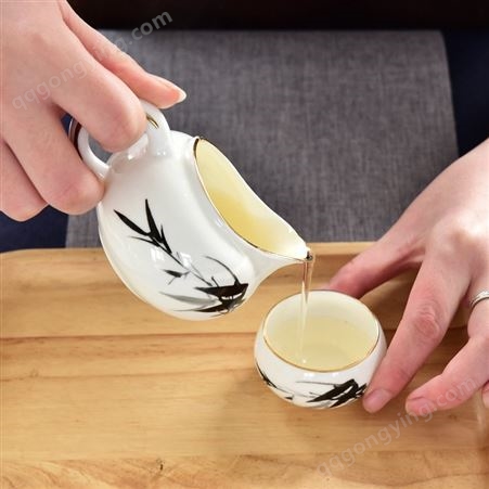 唐山骨瓷创意水杯套装 定 制陶瓷商务节日礼品功夫茶具