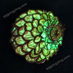 夜光定制向日葵金属胸章定做荧光葱粉创意喷漆工艺