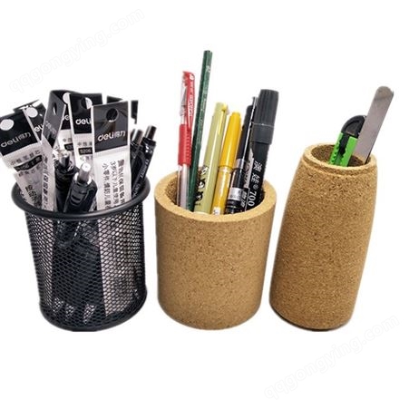 现货定制水松木笔筒软木笔盒竹木笔筒文具收纳盒创艺新款加工