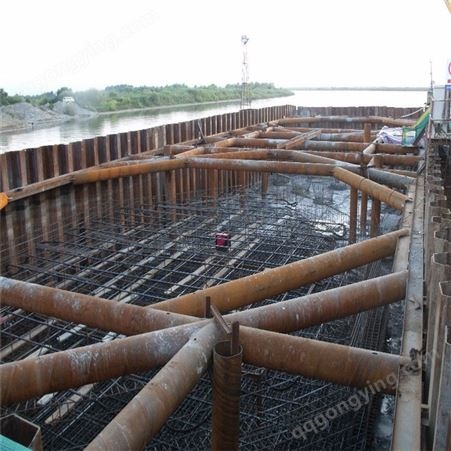 国洋切割工地打桩围堰钢板桩3# Q235水利工程用桩钢板 U型热轧