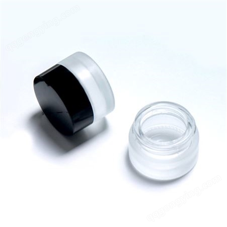 厂家批发 蒙砂眼霜瓶 玻璃透明化妆品膏霜瓶 圆柱5ml 眼膜瓶