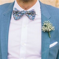 TONIVANI-525双色领结 复古英伦时尚婚礼 男士棉质领结蝴蝶结