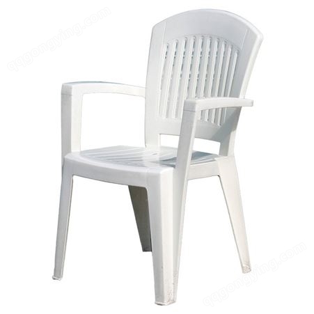 户外庭院塑料桌椅露天游乐场塑料靠背椅子私家花园别墅休闲扶手椅