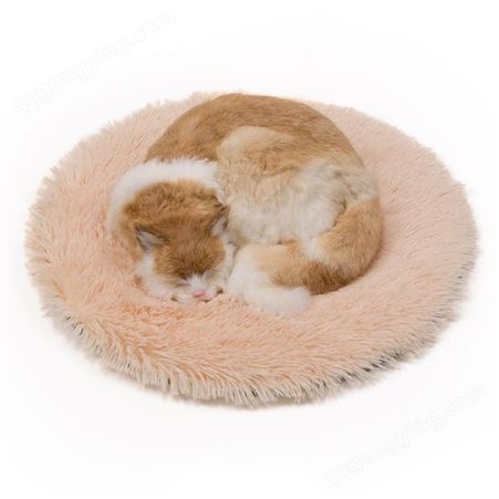 保暖垫子舒适宠物狗窝猫咪窝冬季长毛绒圆形狗狗垫宠物床