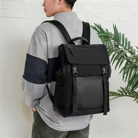 日韩风格通勤新款男士商务笔记本包电脑包学生时尚休闲双肩背包书