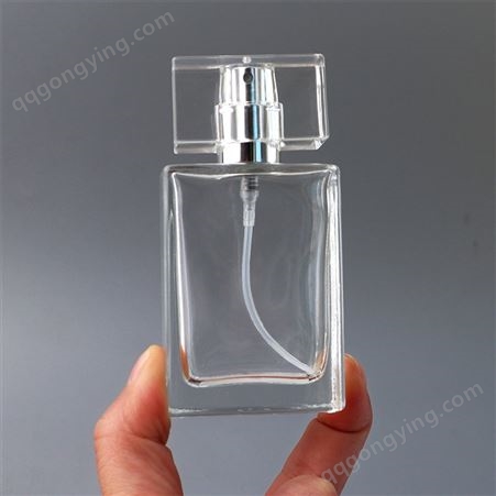 35ml毫升长型盖四方透明玻璃香水喷雾小样分装瓶