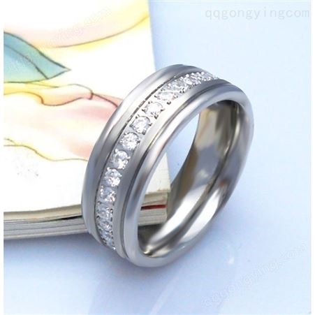 今泊二｜饰品厂家生产斜面满钻轻奢时尚戒指指环 欧美个性时尚戒指指环