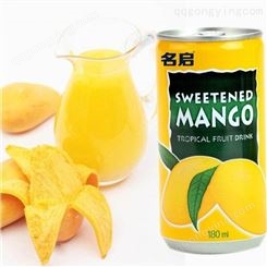 名启 新鲜芒果汁饮料 罐装果汁oem贴牌代加工 真材实料 健康饮品 易拉罐饮料